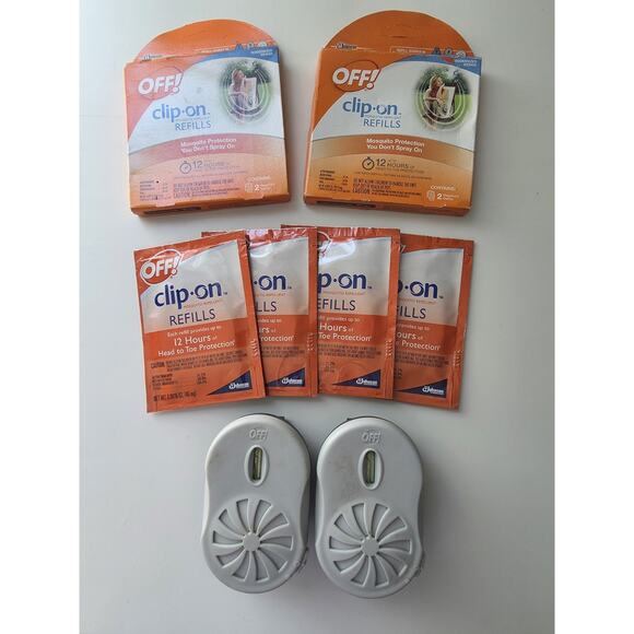 Lot of 8 Refills for Off Clip On Mosquito Repellent New 8 Total Bonus Fans - Picture 1 of 1